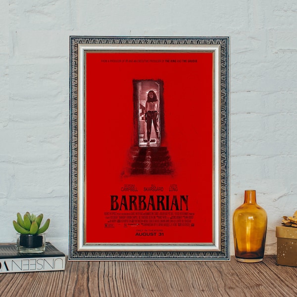 Barbarian Movie Poster, Classic Horror Movie Barbarian Poster, Vintage Canvas Cloth Photo Print