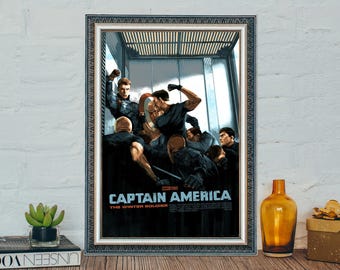 Captain America Wintersoldat Filmposter, Leinwand Wandkunst