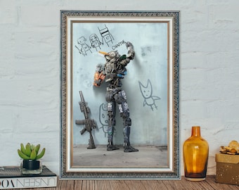 Chappie Movie Poster, Chappie (2015) Classic Vintage Movie Poster, Classic Movie Canvas Cloth Poster