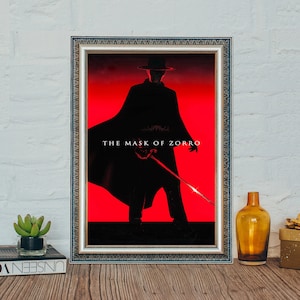 The Mask of Zorro Movie Poster, Zorro Classic Movie Canvas Cloth Poster