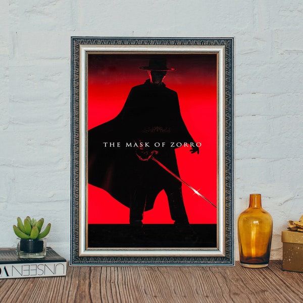The Mask of Zorro Movie Poster, Zorro Classic Movie Canvas Cloth Poster