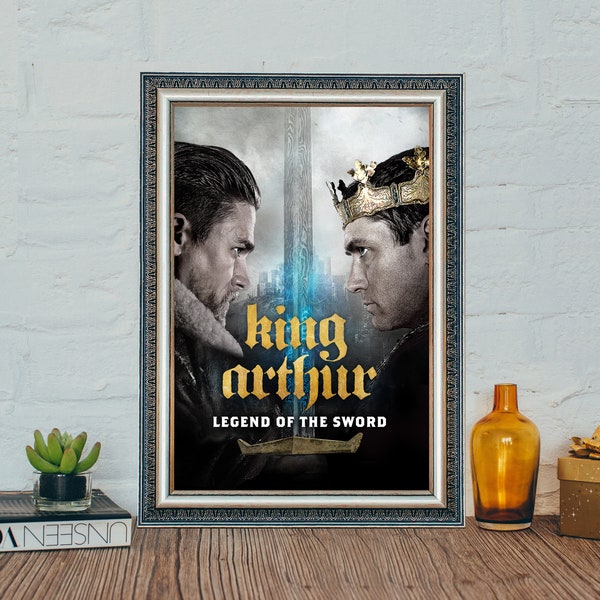 King Arthur Legend of the Sword (2017) Movie Poster, King Arthur Legend of the Sword Classic Movie Poster, Canvas Cloth Photo Print