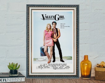 Valley Girl 1983 Movie Poster, Valley Girl Classic Vintage Movie Poster, Classic Movie Canvas Cloth Poster