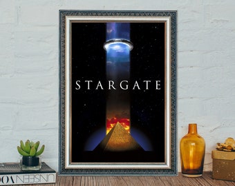 Stargate (1994) Movie Poster, Stargate Classic Vintage Poster, Classic Movie Canvas Cloth Poster