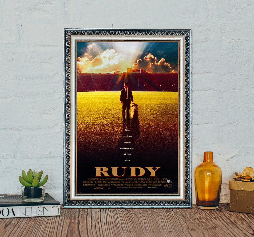 Rudy (1993) Movie Poster, Rudy Classic Vintage Movie Poster, Classic