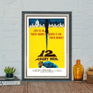 12 Angry Men Film Poster, Filmklassiker 12 Angry Men Poster, Leinwand Foto Druck