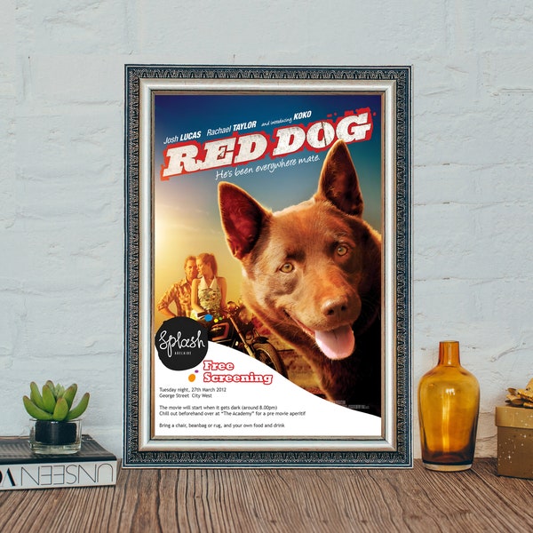 Roter Hund (2011) Poster, Roter Hund Klassisches Vintage Filmplakat, Filmklassiker Leinwandtuch Poster