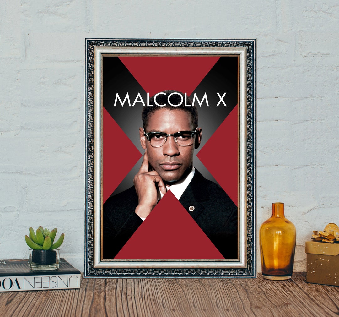 MALCOLM X Movie Poster, MALCOLM X Classic Vintage Movie Poster, Classic