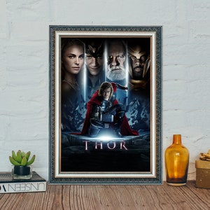 Póster de la película Thor, póster de tela en lienzo de la película clásica de Thor