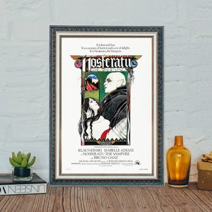 Póster de la película Nosferatu el vampiro (1979), póster clásico de la película Nosferatu el vampiro, póster de tela de película clásica.