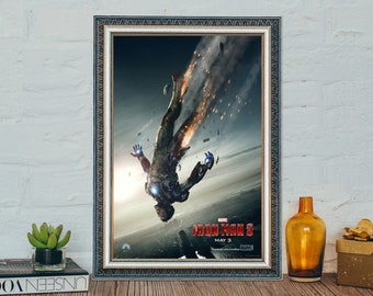 Iron Man 3 Movie Poster: Robert Downey Jr. Canvas Art