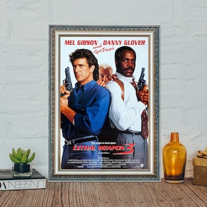 Filmposter Lethal Weapon 3 (1992), klassieke filmposter Lethal Weapon, vintage fotoprint op canvasdoek