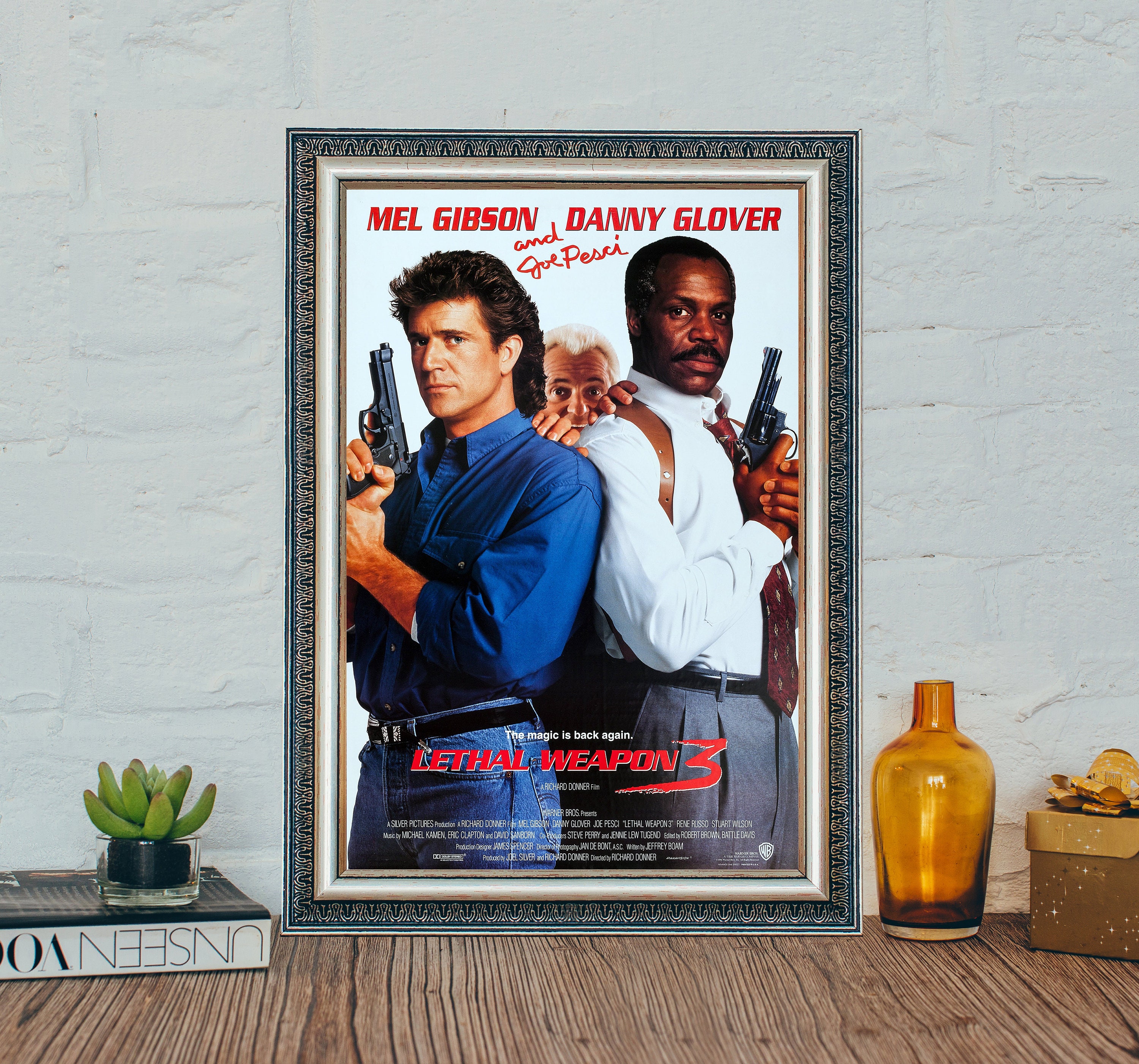 Tasse à Café Mel Gibson Lethal Weapon - Céramique 325ml + Dessous De Verre En Bois, Idée Cadeau Fan De Film
