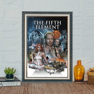 The Fifth Element Movie Poster, Classic Vintage Movie The Fifth Element Poster, Canvas Cloth Photo Print