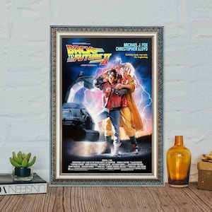 Póster de la película Regreso al futuro II, póster de la película clásica Regreso al futuro, impresión fotográfica en lienzo
