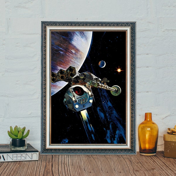 2001 A Space Odyssey Movie Poster, Classic Movie 2001 A Space Odyssey Poster, Canvas Cloth Photo Print