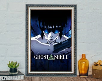 Ghost in the Shell Movie Poster, Ghost in the Shell Vintage Movie Poster, Classic Movie Canvas Cloth Poster