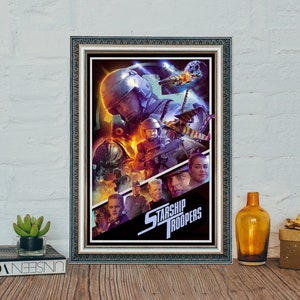 Starship Troopers Movie Poster, Starship Troopers (1997) Classic Movie Poster, Vintage Canvas Cloth Photo Print, Holiday gifts