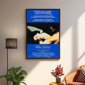 Affiche de film Blue Velvet 1986, affiche de film vintage Blue Velvet classique, affiche de film Blue Velvet, affiche en toile image 3