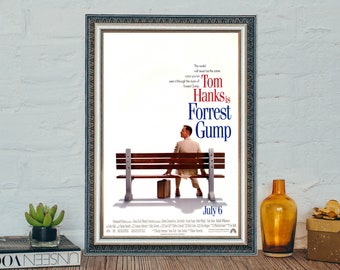 Forrest Gump Movie Poster, Classic Movie Forrest Gump Poster, Vintage Canvas Cloth Photo Print