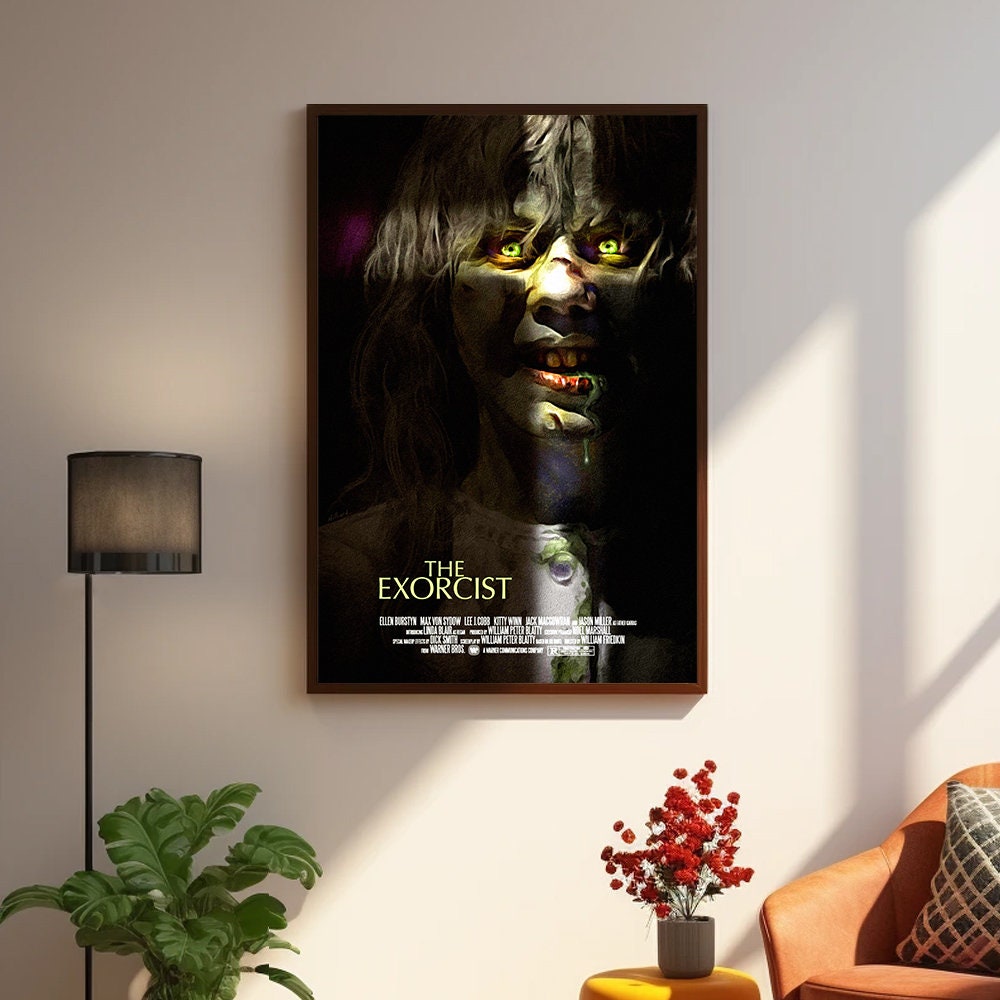 THE EXORCIST Movie Poster, The Exorcist Classic Vintage Movie Poster, Classic Horror Movie