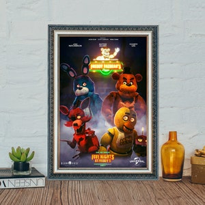 Five Nights at Freddy's Movie Poster, Five Nights at Freddy's Vintage Movie Poster, Five Nights at Freddy's Film Poster, Canvas Cloth Poster