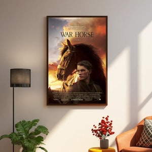 War Horse Movie Poster, War Horse Classic Movie Poster, Vintage Canvas Cloth Photo Print, Holiday gifts image 3