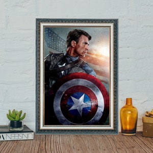 Captain America The First Avenger Filmplakat, Filmklassiker Captain America Poster, Leinwandstoff Fotodruck
