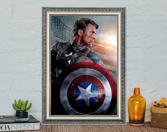Captain America Movie Poster: The First Avenger, Canvas Print