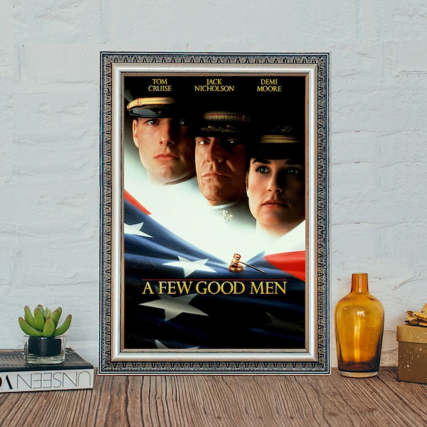 A Few Good Men Movie Poster, A Few Good Men Classic Movie Poster, Vintage Canvas Cloth Photo Print, Holiday gifts