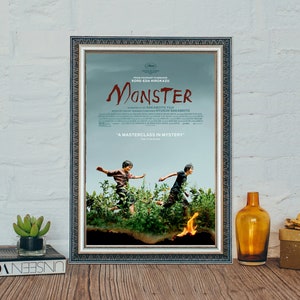 Póster de la película Monster, póster de película japonesa clásica, póster de película Monster (2023), póster de tela de lienzo