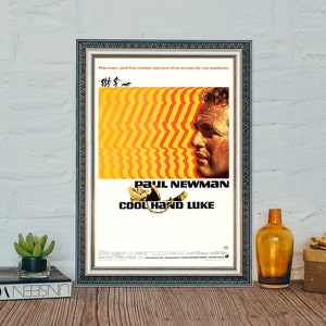 Cool Hand Luke (1967) Movie Poster, Cool Hand Luke Classic Vintage Movie Poster, Classic Movie Canvas Cloth Poster