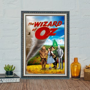 Póster de la película El mago de Oz, póster de película clásica El mago de Oz (1939), impresión fotográfica en lienzo vintage