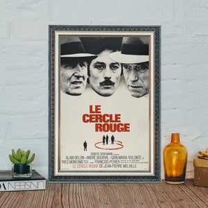 Cartel de la película Le Cercle Rouge, cartel de película vintage clásico de Le Cercle Rouge, cartel de tela de lienzo de película clásica