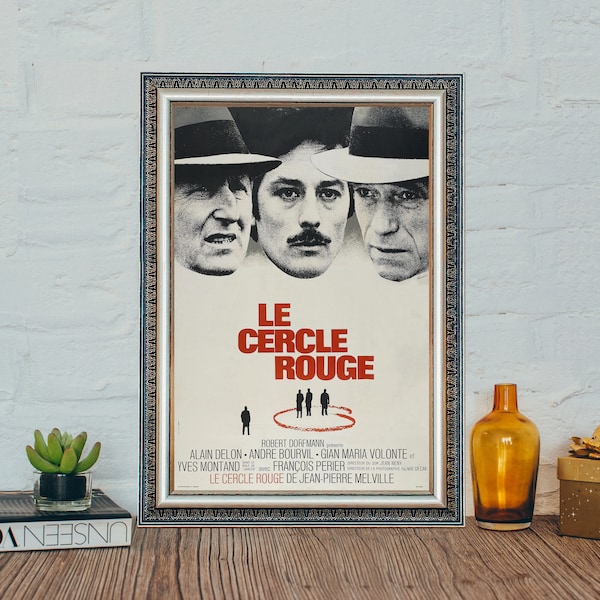 Affiche de film Le Cercle Rouge, Affiche de film classique Le Cercle Rouge, Affiche de film classique en toile de film