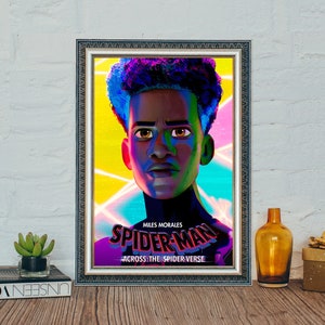 Spider-Man: Across the Spider-Verse Movie Poster, Miles Morales Classic Poster, 2023 Canvas Cloth Photo Print