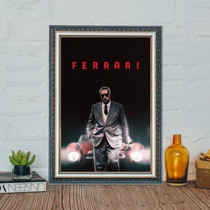 Póster de la película Ferrari, póster de la película clásica Ferrari (2023), póster de tela de lona de alta calidad