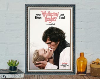 Póster de la película Cumbres Borrascosas: Margot Robbie y Jacob Elordi, lienzo.