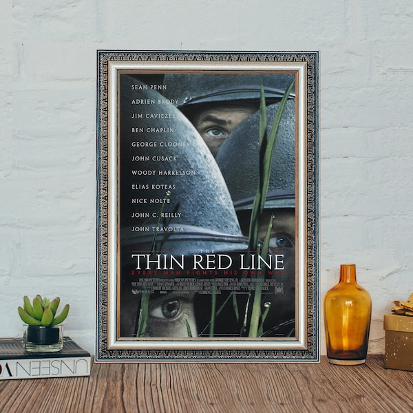 The Thin Red Line Movie Poster, The Thin Red Line (1998) Classic Vintage Movie Poster, Classic Movie Canvas Cloth Poster