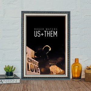 Roger Waters Us + Them Movie Poster, Roger Waters Wir + Them Classic Vintage Film Poster, Canvas Cloth Poster