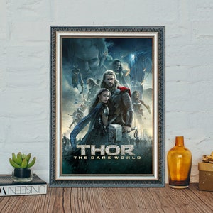 Poster del film Thor The Dark World, poster in tela di tela del film vintage classico di Thor