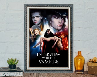 Affiche de film Entretien avec le vampire, affiche de film vintage classique de Tom Cruise, affiche de film classique en toile de film