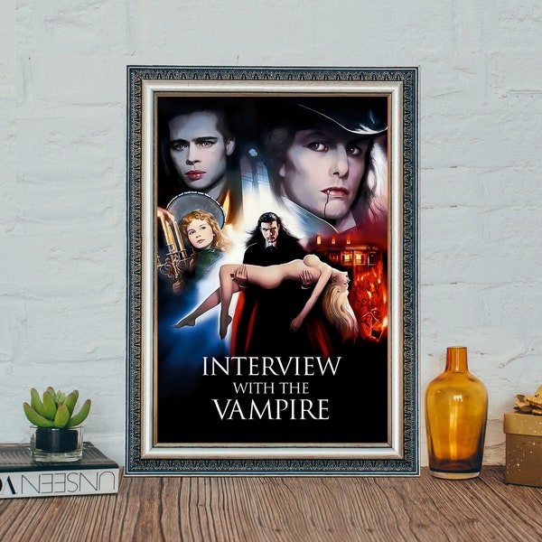 Interview with the Vampire Movie Poster,  Tom Cruise Classic Vintage Movie Poster, Classic Movie Canvas Cloth Poster