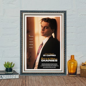 Cartaz do filme The Basketball Diaries, cartaz clássico do filme Leonardo DiCaprio, impressão fotográfica em tela de lona vintage