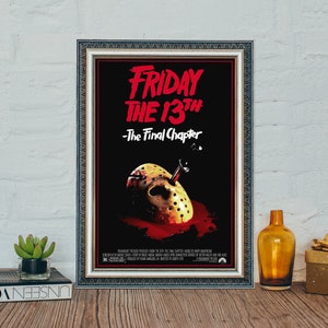 Freitag der 13te Filmplakat, Filmklassiker Freitag der 13te Poster, Vintage Leinwand Fotodruck