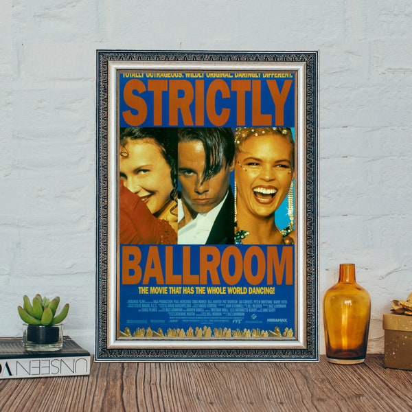 Strictly Ballroom (1992) Movie Poster, Strictly Ballroom Classic Movie Poster, Vintage Canvas Cloth Photo Print