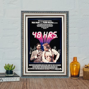 48 HRS  Movie Poster, Eddie Murphy,Nick Nolte Movie Poster, High Quality Canvas Cloth Poster, Festival Decor