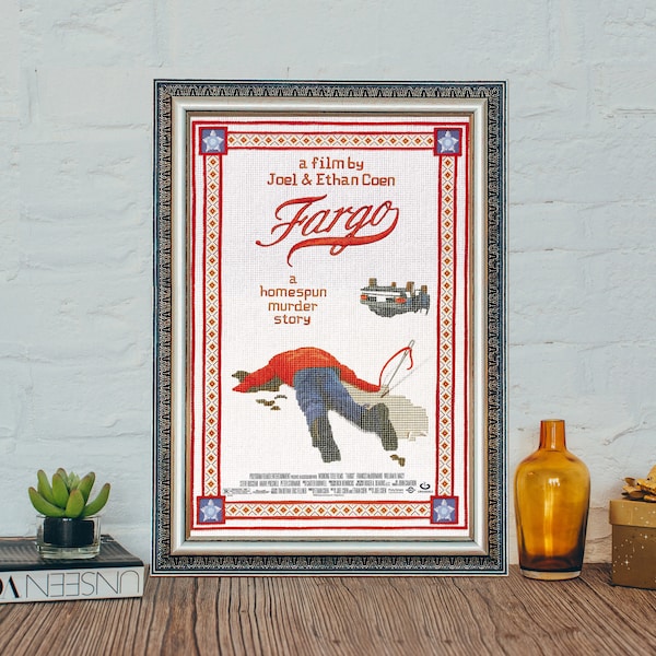 Fargo (1996) Movie Poster, Fargo Classic Vintage Suspense Movies Poster, Classic Movie Canvas Cloth Poster