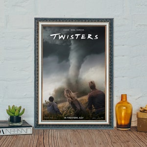 Twisters Movie Poster, Twisters Classic Disaster Movie Poster, High Quality Canvas Cloth Poster