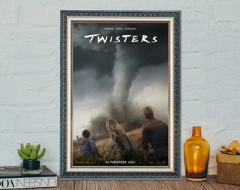 Twisters Movie Poster, Twisters Classic Disaster Movie Poster, High Quality Canvas Cloth Poster